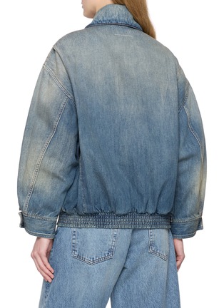 Back View - Click To Enlarge - MM6 MAISON MARGIELA - Patch Pocket Medium Wash Denim Jacket