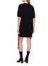 Back View - Click To Enlarge - MM6 MAISON MARGIELA - Short Sleeve Distressed Hem Rib Knit Dress