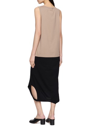 Back View - Click To Enlarge - MM6 MAISON MARGIELA - Three Way Graphic Layered Cotton Tank Dress