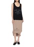 Figure View - Click To Enlarge - MM6 MAISON MARGIELA - Three Way Graphic Layered Cotton Tank Dress