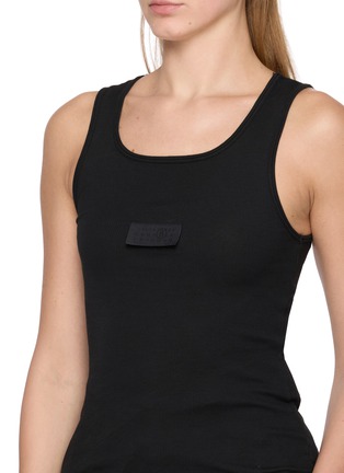  - MM6 MAISON MARGIELA - Logo Tab Ribbed Cotton Jersey Tank Top