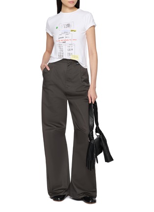 Figure View - Click To Enlarge - MM6 MAISON MARGIELA - Stamp Print Cotton T-Shirt