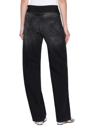 Back View - Click To Enlarge - MM6 MAISON MARGIELA - Hybrid Waistband Dark Wash Jeans