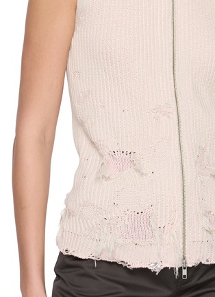  - MM6 MAISON MARGIELA - Distressed Rib Zip Gilet