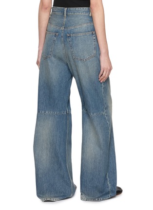 Back View - Click To Enlarge - MM6 MAISON MARGIELA - Wide Leg Denim Jeans