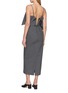 Back View - Click To Enlarge - MM6 MAISON MARGIELA - Sleeveless Two Way Folded Wool Blend Maxi Dress