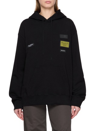 Main View - Click To Enlarge - MM6 MAISON MARGIELA - Logo Patch Cotton Hoodie