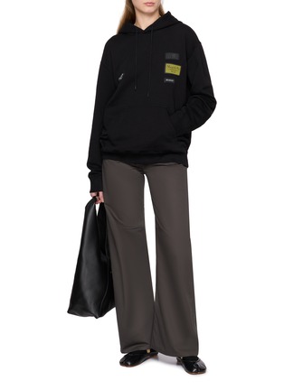 Figure View - Click To Enlarge - MM6 MAISON MARGIELA - Logo Patch Cotton Hoodie