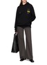 Figure View - Click To Enlarge - MM6 MAISON MARGIELA - Logo Patch Cotton Hoodie