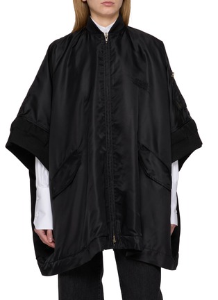 Main View - Click To Enlarge - MM6 MAISON MARGIELA - Mid Sleeve Zip Up Quilted Jacket