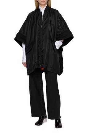 Figure View - Click To Enlarge - MM6 MAISON MARGIELA - Mid Sleeve Zip Up Quilted Jacket