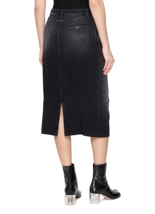 Back View - Click To Enlarge - MM6 MAISON MARGIELA - Denim Midi Skirt