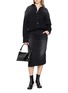 Figure View - Click To Enlarge - MM6 MAISON MARGIELA - Denim Midi Skirt