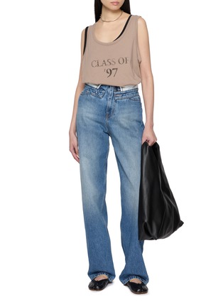 Figure View - Click To Enlarge - MM6 MAISON MARGIELA - Turndown Waistband Straight Leg Jeans