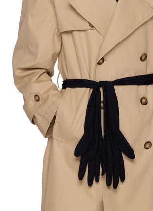  - MM6 MAISON MARGIELA - Attached Gloves Cotton Trench Coat