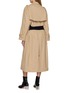 Back View - Click To Enlarge - MM6 MAISON MARGIELA - Attached Gloves Cotton Trench Coat