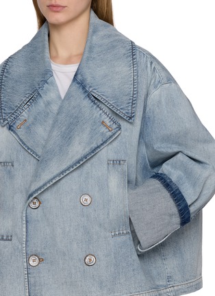  - MM6 MAISON MARGIELA - Double Breasted Light Wash Cotton Denim Jacket