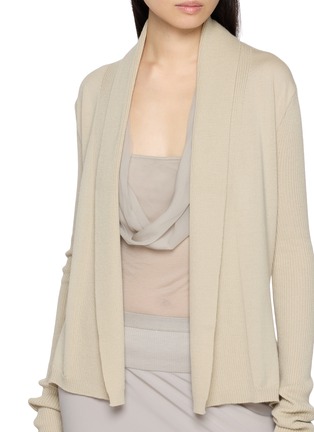  - RICK OWENS  - Naska Ribbed Wool Knit Cardigan