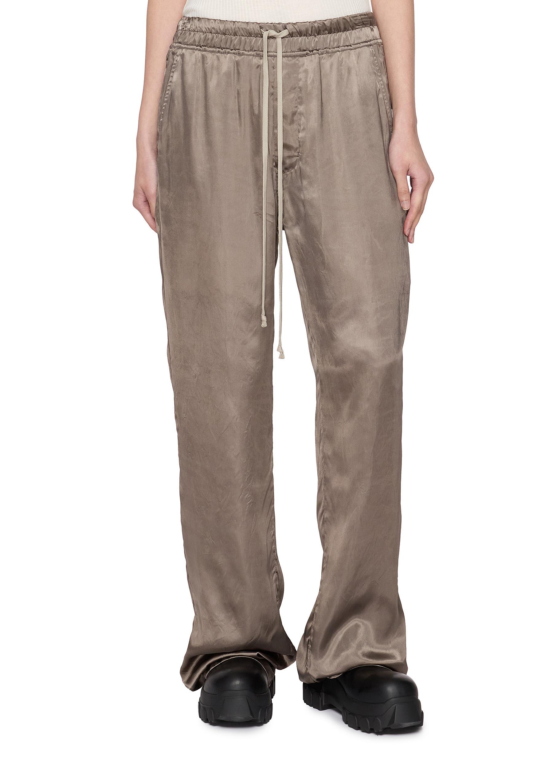 RICK OWENS | Dietrich Drawstring Waist Cupro Pants | Women | Lane