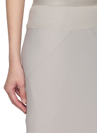  - RICK OWENS  - Bias Cut Bifabric Waistband Maxi Skirt
