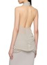 Back View - Click To Enlarge - RICK OWENS  - Sunburn Sleeveless Halterneck Cowl Neck Sheer Top