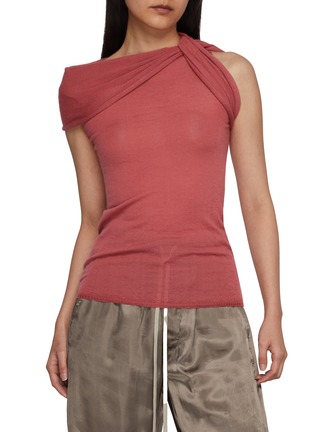 Main View - Click To Enlarge - RICK OWENS  - Sleeveless Asymmetrical Twisted Cashmere Top