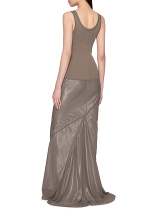 Back View - Click To Enlarge - RICK OWENS  - Shiny Bottom Tank Top Dress