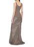 Back View - Click To Enlarge - RICK OWENS  - Shiny Bottom Tank Top Dress