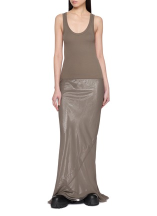 Main View - Click To Enlarge - RICK OWENS  - Shiny Bottom Tank Top Dress