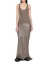 RICK OWENS  Shiny Bottom Tank Top Dress