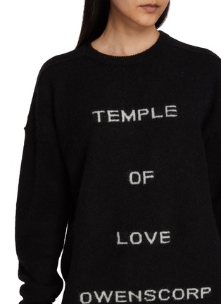  - RICK OWENS  - Temple Of Love Logo Crewneck Knit Top