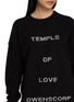  - RICK OWENS  - Temple Of Love Logo Crewneck Knit Top