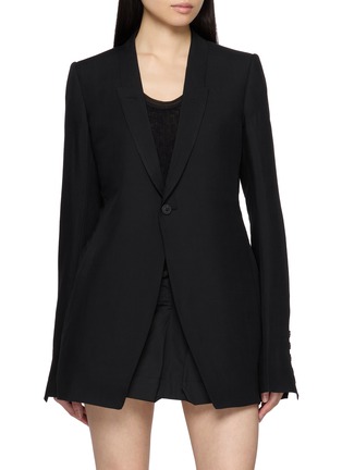 Main View - Click To Enlarge - RICK OWENS  - Extreme Soft Wool Gabardine Blazer