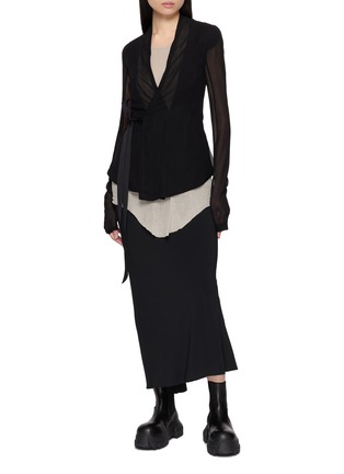 Figure View - Click To Enlarge - RICK OWENS  - Hollywood Belted Jacket