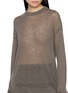  - RICK OWENS  - Long Sleeve Temple Of Love Sheer Knit Top