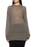 RICK OWENS  Long Sleeve Temple Of Love Sheer Knit Top