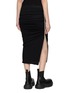 Back View - Click To Enlarge - RICK OWENS  - Ruched Side Cotton Midi Skirt