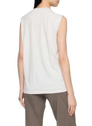 Back View - Click To Enlarge - RICK OWENS  - Sleeveless Panelled Mock Neck Top