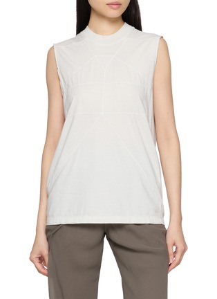 Main View - Click To Enlarge - RICK OWENS  - Sleeveless Panelled Mock Neck Top