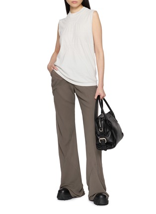 Figure View - Click To Enlarge - RICK OWENS  - Sleeveless Panelled Mock Neck Top