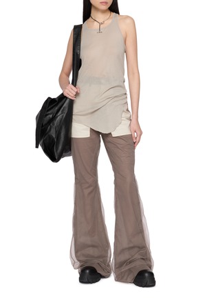 Figure View - Click To Enlarge - RICK OWENS  - Bolan High Waisted Bootcut Pants