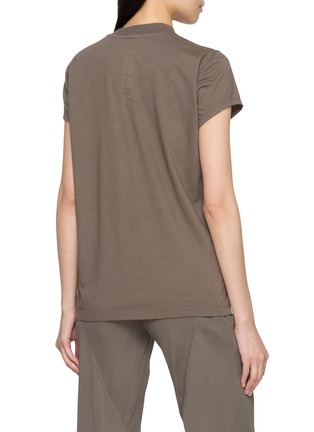 Back View - Click To Enlarge - RICK OWENS  - Short Sleeve Panelled Mock Neck Top