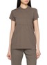 RICK OWENS  Short Sleeve Panelled Mock Neck Top