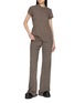 Figure View - Click To Enlarge - RICK OWENS  - Short Sleeve Panelled Mock Neck Top