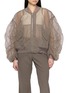 RICK OWENS  Sheer Gathered Sleeve Bomber Jacket