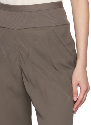  - RICK OWENS  - Bias Ribbed Waistband Silk Pants