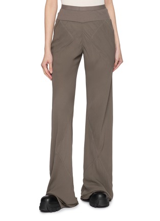 Main View - Click To Enlarge - RICK OWENS  - Bias Ribbed Waistband Silk Pants