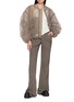 Figure View - Click To Enlarge - RICK OWENS  - Bias Ribbed Waistband Silk Pants