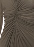  - RICK OWENS  - Long Sleeve Ruched Front V-Neck Top