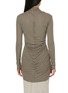 Back View - Click To Enlarge - RICK OWENS  - Long Sleeve Ruched Front V-Neck Top